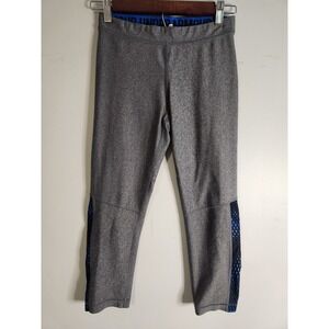 UNDER ARMOUR COMPRESSION BLUE  & GRAY Heat Gear CAPRI‎ LEGGINGS SZ Sm